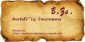 Borbély Zsuzsanna névjegykártya