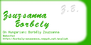 zsuzsanna borbely business card